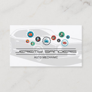 Mechaniker-Technik Autodienste Visitenkarte
