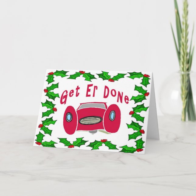 Mechaniker-Weihnachtskarte Feiertagskarte (Vorderseite)