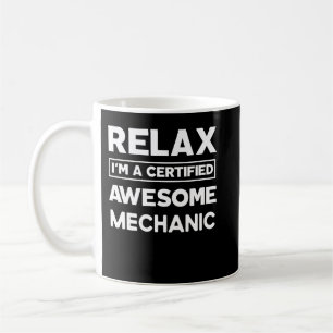 Mechaniker Zertifiziert Tolle Arbeit Jubiläum Gehe Kaffeetasse