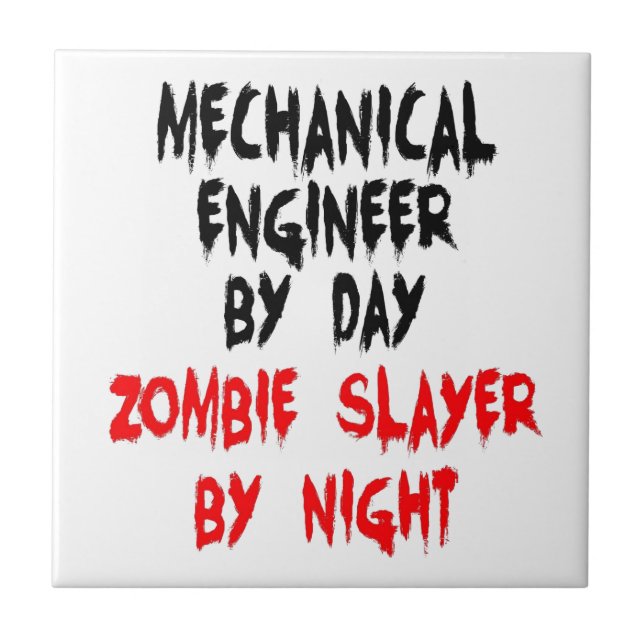 Mechaniker Zombie Slayer Fliese (Vorderseite)