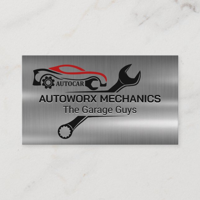 Mechanikschlüssel | Auto | Reparatur Visitenkarte (Vorderseite)