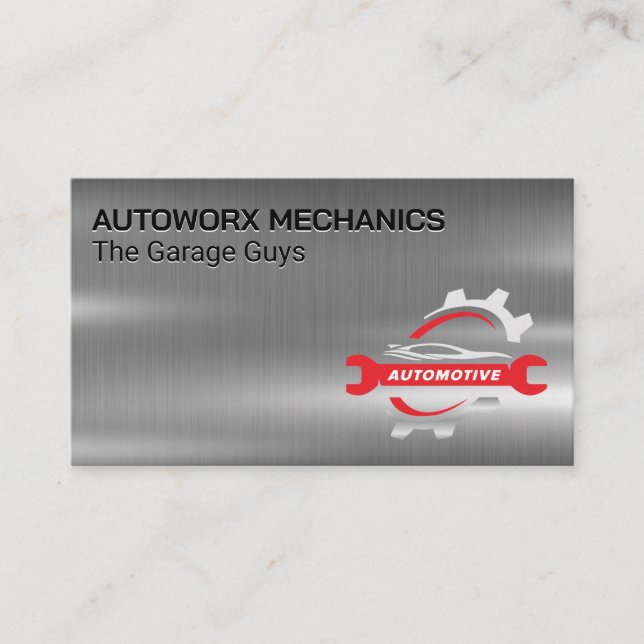 Mechanikschlüssel | Automotive-Logo Visitenkarte (Vorderseite)