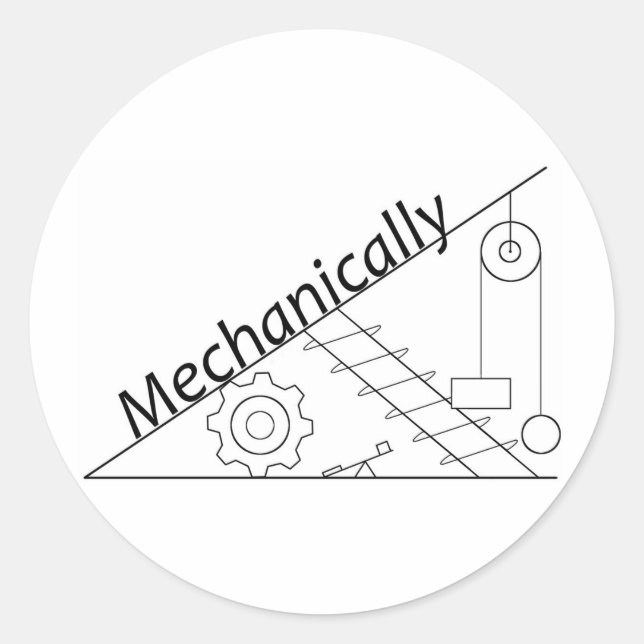mechanisch eingeschlossen runder aufkleber (Vorderseite)