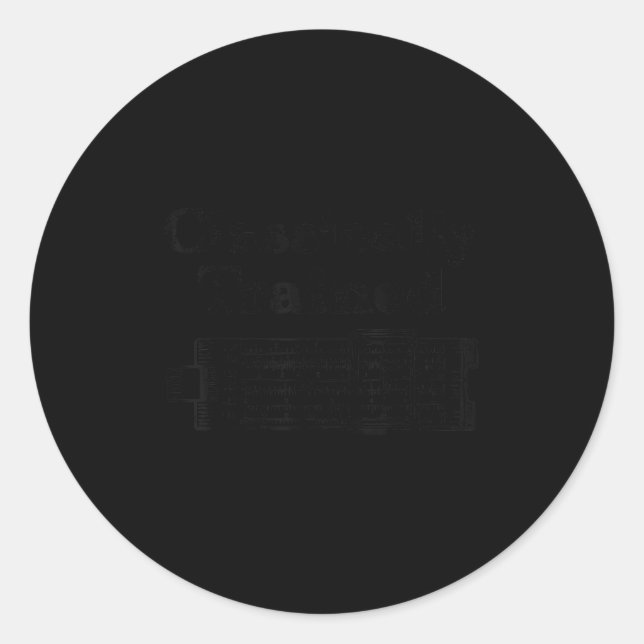 Mechanisch og klickend ausgebildetes Rechenschiebe Runder Aufkleber (Vorderseite)