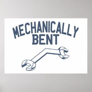 Mechanisch verbogen poster