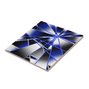 Mechanisch Zeichnend Mosaik mit blauer Farbenfüllu Fliese