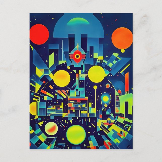 Mechanische Abstraktion Postkarte (Vorderseite)