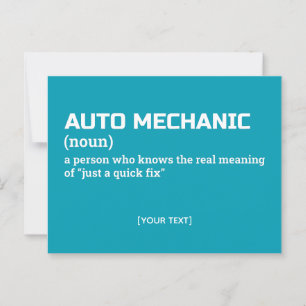 Mechanische Auto-Definition-Postkarte Postkarte