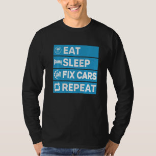 Mechanische Auto-Ideen essen schlafende Fix Cars w T-Shirt
