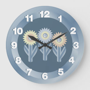 Mechanische Blume Große Wanduhr