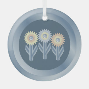 Mechanische Blume Ornament Aus Glas