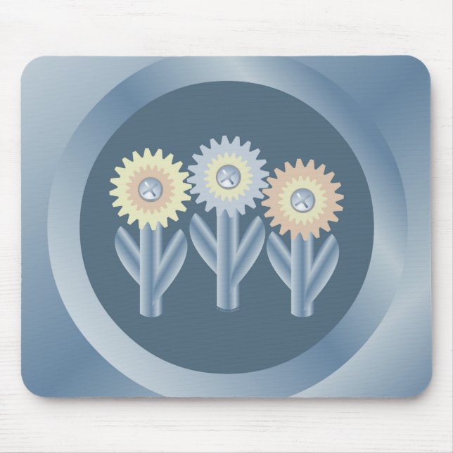 Mechanische Blumen Mousepad (Vorne)