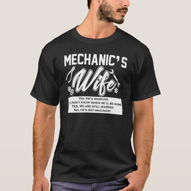 Mechanische Ehefrau Mechanisches Auto für Autos T-Shirt (Vorderseite)