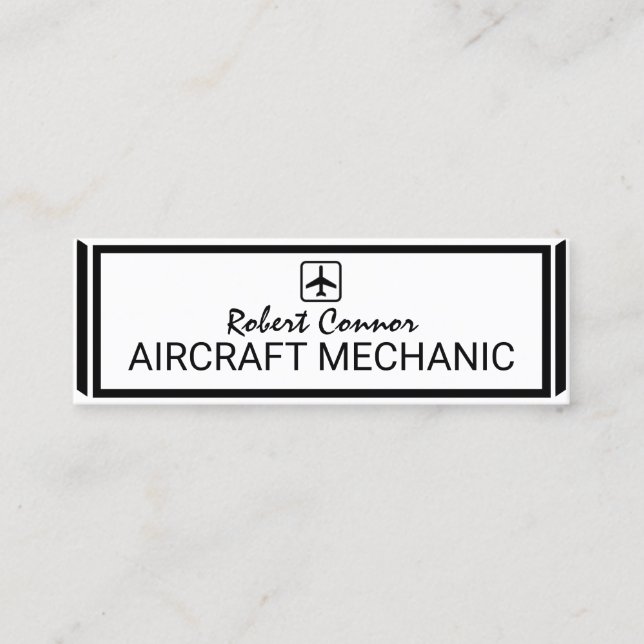 Mechanische, einfache Icon-Karte für Schlichtes Fl Mini Visitenkarte (Vorderseite)