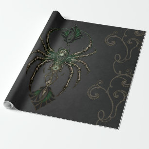 Mechanische Eleganz, die Spinne im Dunkeln. Geschenkpapier