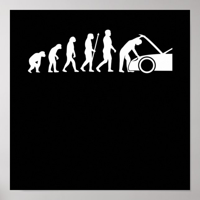 Mechanische Evolution Mechanische Auto über G Poster (Vorne)