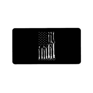 Mechanische Fahne Amerikanisches Flag Flag Mechani Adressaufkleber