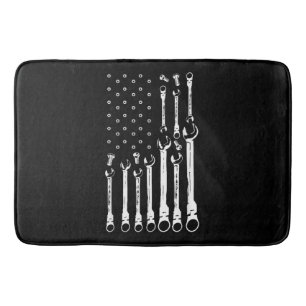 Mechanische Fahne Amerikanisches Flag Flag Mechani Badematte