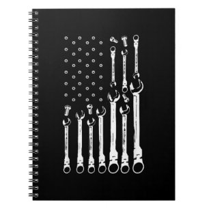 Mechanische Fahne Amerikanisches Flag Flag Mechani Notizblock