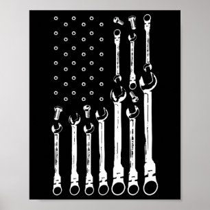 Mechanische Fahne Amerikanisches Flag Flag Mechani Poster