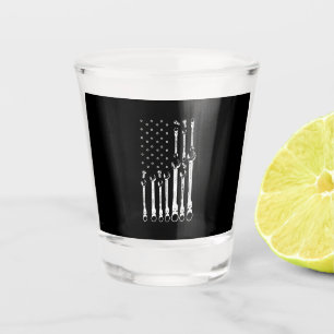 Mechanische Fahne Amerikanisches Flag Flag Mechani Schnapsglas