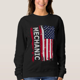 Mechanische Flagge der USA für amerikanische Mecha Sweatshirt