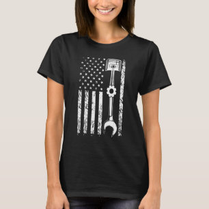 Mechanische Flagge Patriotic Mechanic Mechanic T-Shirt