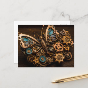 Mechanische Gänge Steampunk Butterfly Postkarte