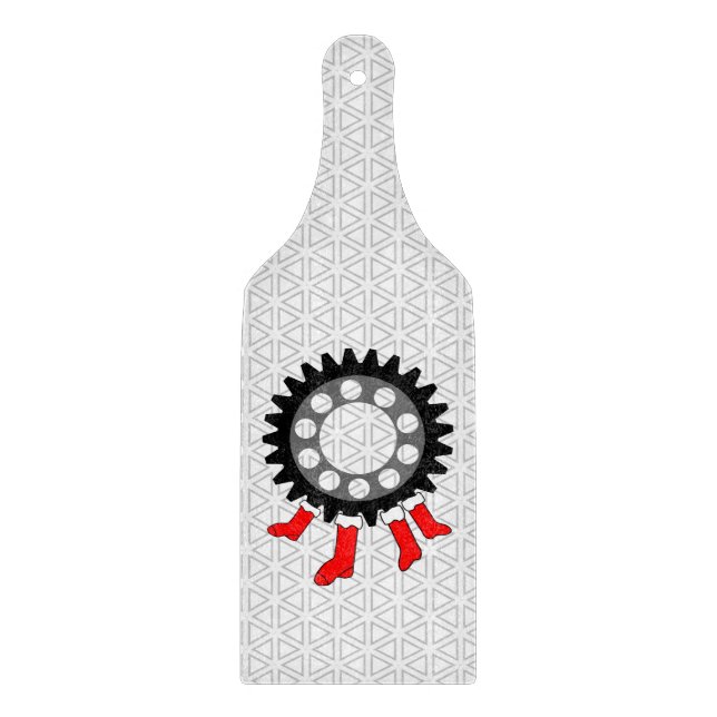 Mechanische Gear Weihnachtsbauten Strumpf Schneidebrett (Vorderseite)