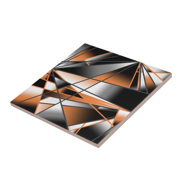 Mechanische Gestaltung der orangefarbenen Farbenfü Fliese (Seite)