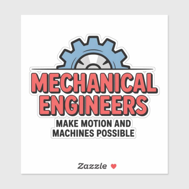 Mechanische Ingenieure: Mögliche Bewegung Aufkleber (Blatt)