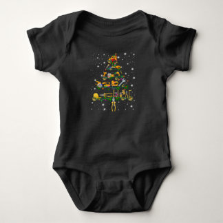 Mechanische Liebhaber | Mechanischer Weihnachtsbau Baby Strampler