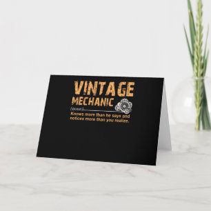 Mechanische Liebhaber   Vintage mechanische Defini Karte