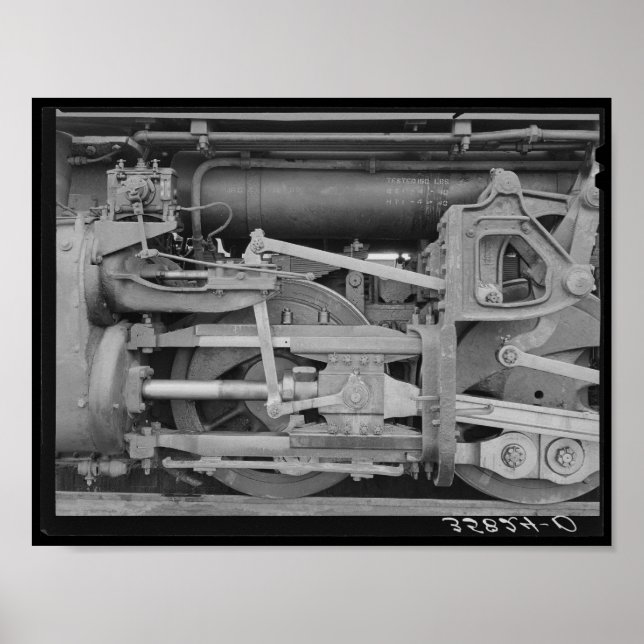 Mechanische Margen: Dampflokomotive Ventilgetriebe Poster (Vorne)