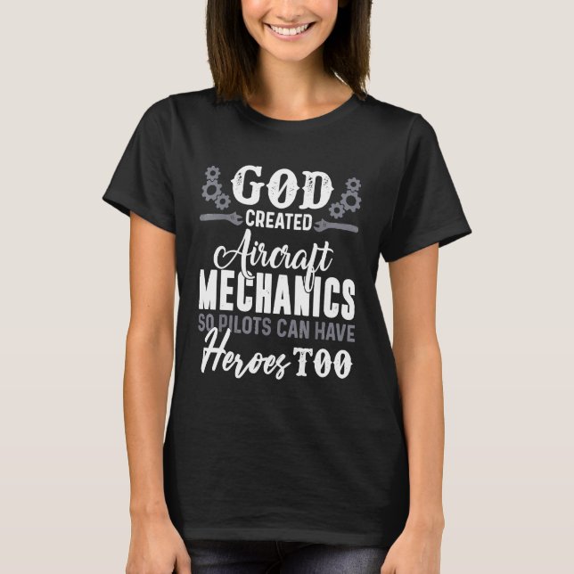 Mechanische Mechanik des Luftfahrzeugs T-Shirt (Vorderseite)