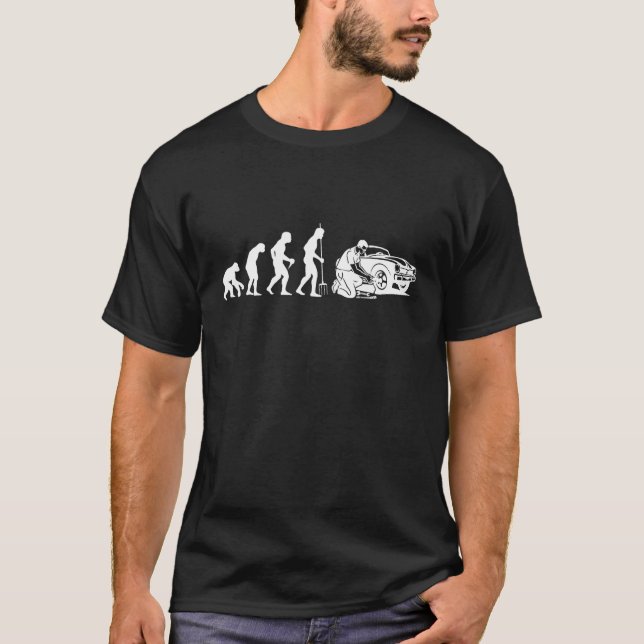 Mechanische Mechatronik Techniker Evolution Auto-M T-Shirt (Vorderseite)