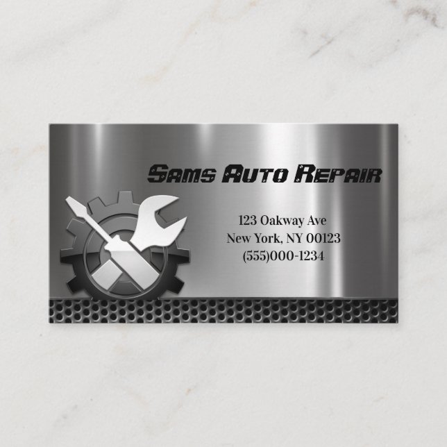Mechanische Reparatur von Auto Visitenkarte (Vorderseite)