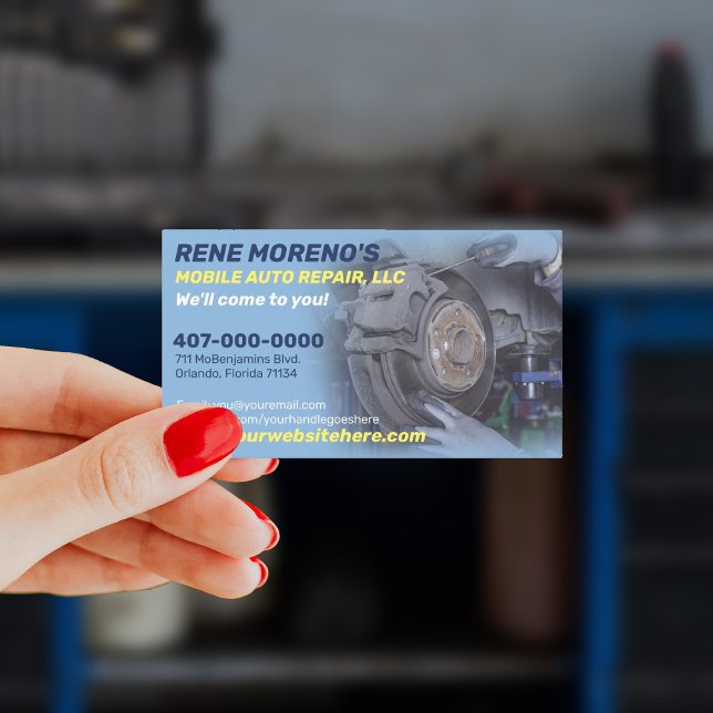 Mechanische Reparatur von Personenkraftwagen, 2 Se Visitenkarte (Increase visibility with these mobile mechanic & auto repair business cards.)