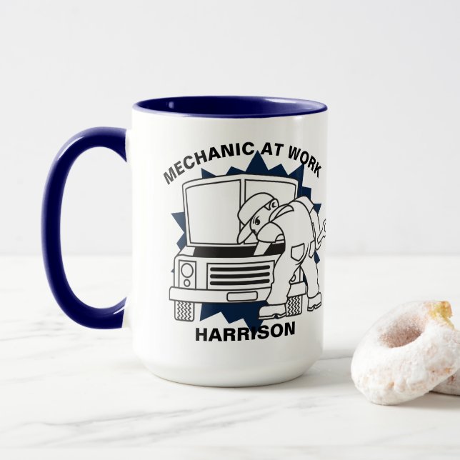 Mechanische Reparaturen am Auto Tasse (Mit Donut)