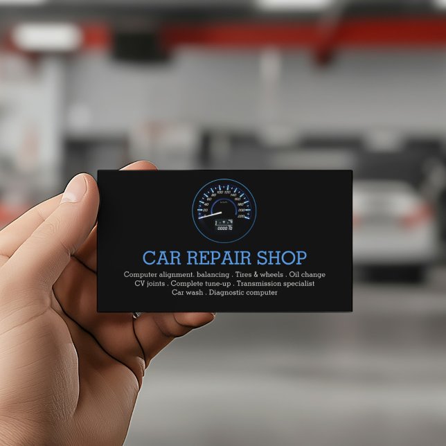 Mechanische Service-Visitenkarte für das Black Aut Visitenkarte (Perfect for business)