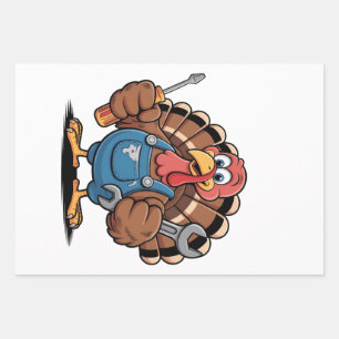 Mechanische Squad Türkei Erntedank Gobbler Geschenkpapier Set