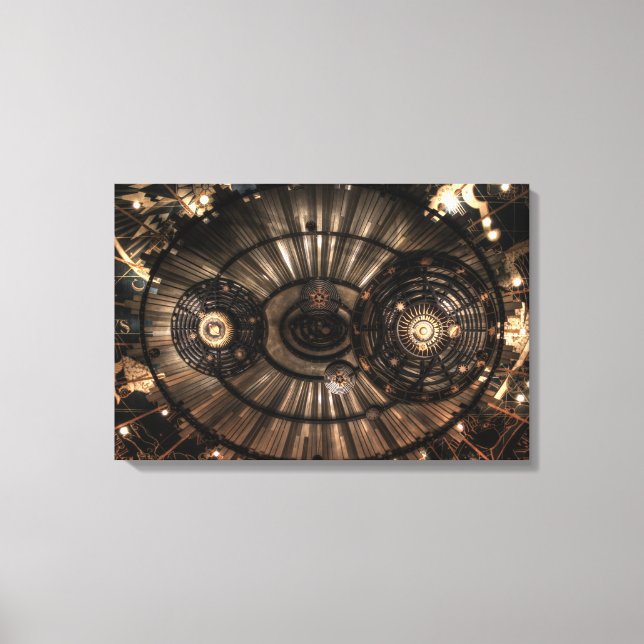 Mechanische Steampunk-Sternbilder Leinwanddruck (Vorderseite)