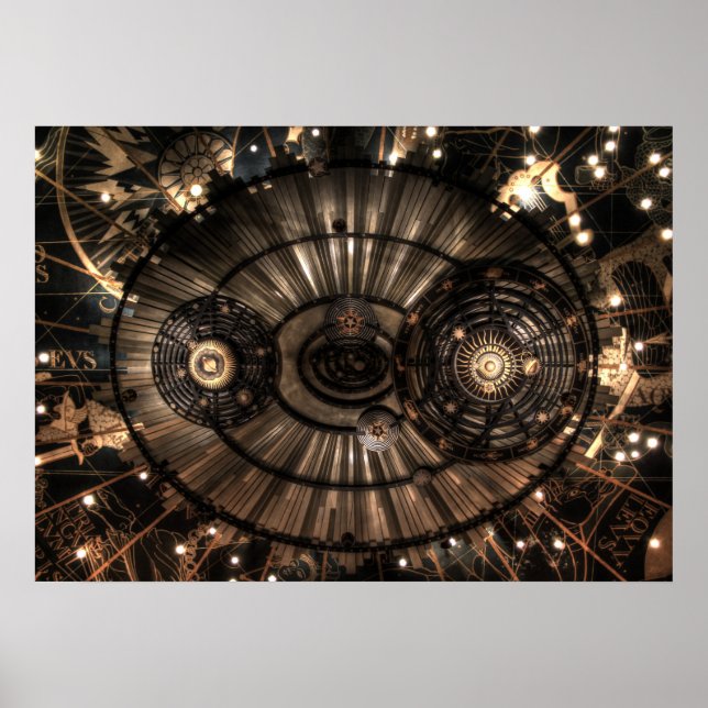 Mechanische Steampunk-Sternbilder Poster (Vorne)