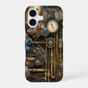 Mechanische Steampunkeleganz in Bewegung iPhone 16 Hülle
