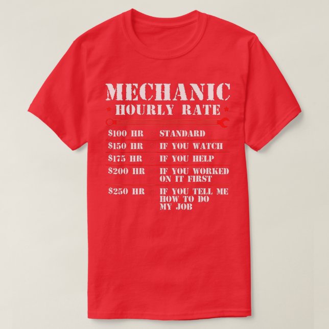Mechanische Stundensätze Funny Car Kraftrad Gi T-Shirt (Design vorne)