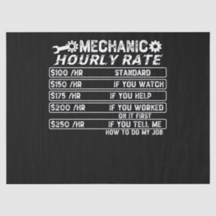 Mechanische Stundensätze Seidenpapier