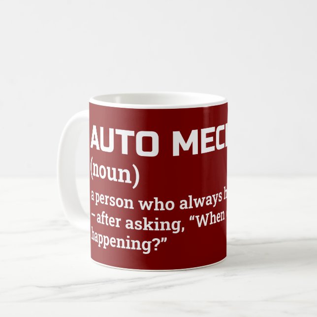 Mechanische Tasse des unglaublich witzig Auto (Vorderseite Links)