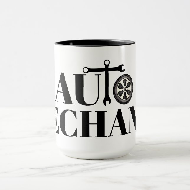 Mechanische Tasse von grafischem Auto (Zentrum)