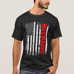 Mechanische US-Flaggenprofis T-Shirt