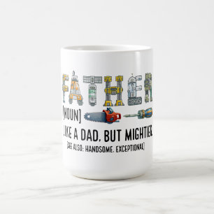 Mechanische Vaterschaft: bis zum Letzten gebaut Kaffeetasse